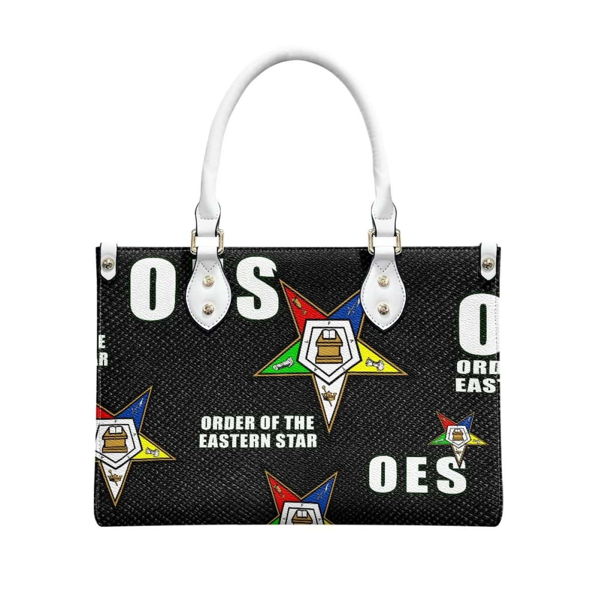 Imagem -02 - Oes Sisterhood Bolsas Personalizadas para Mulheres Estrela do Oriente Bolsa pu Couro Bolsas Cristãs Totes de Luxo Dropshipping