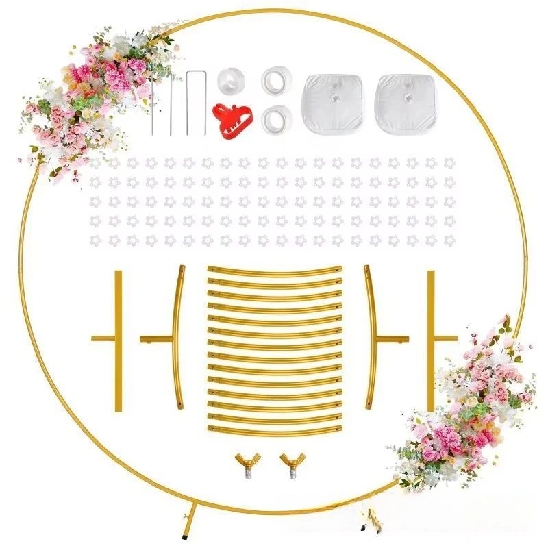 Wrought iron arch wedding props Cross-border trade Balloon bracket Buckle style Party wedding background decoration