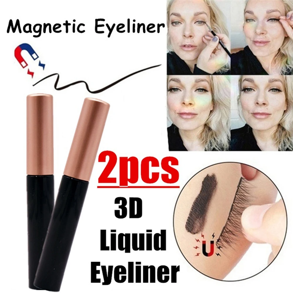 

Black Magnetic Lashes Eyeliner Black Self-Adhesive Liquid Eye Liner Pencil Glue-Free Waterproof Long Lasting Eye Makeup Tools