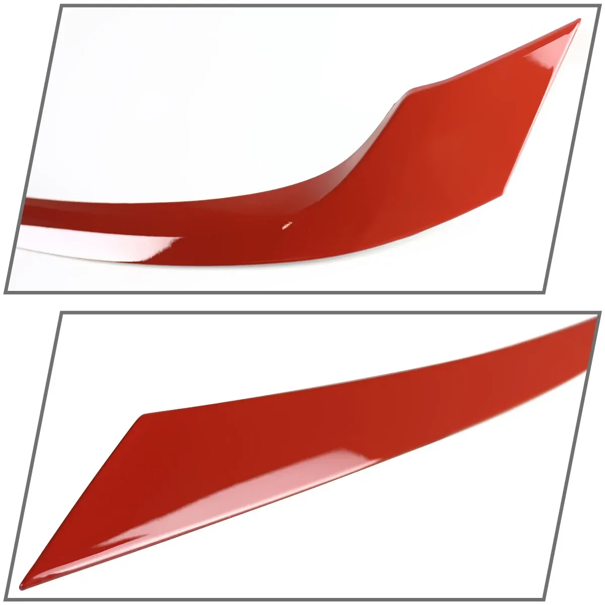 Grille Cover Trim 3PC Fits 2016-2021 Honda Civic FK8 JDM Red Front Garnish - view 6