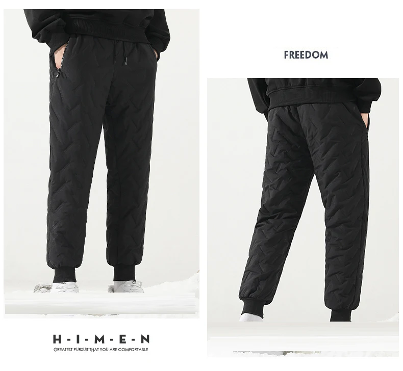 Winter Neue Herren Dicke Fleece-Sweatpants Winddichte Freizeithosen Warme Innenhosen Thermohosen Herren Freizeit-Oberbekleidung Hosen Männlich – Detail 16