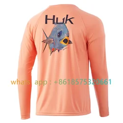 Outdoor Custom Fishing Clothes Men's Long Sleeve UV Protectio Ultrathin Fishing Shirts Multifunctional Breathable Sweatshirts
