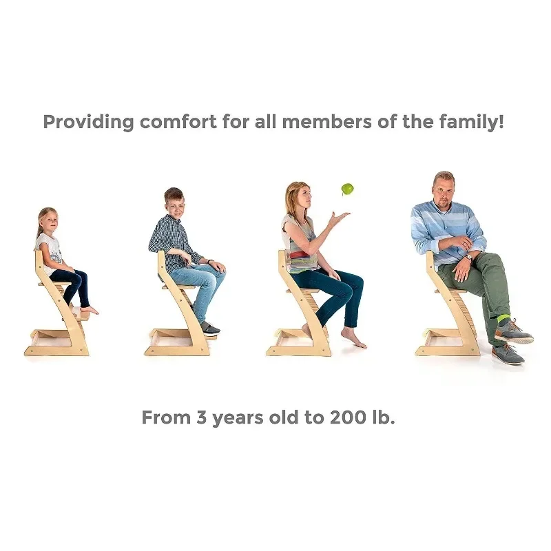 كرسي مرتفع خشبي للأطفال والرضع من ez - ارتفاع قابل للتعديل وسهل التنظيف كرسي مرتفع للأطفال الصغار - كرسي طعام للأطفال