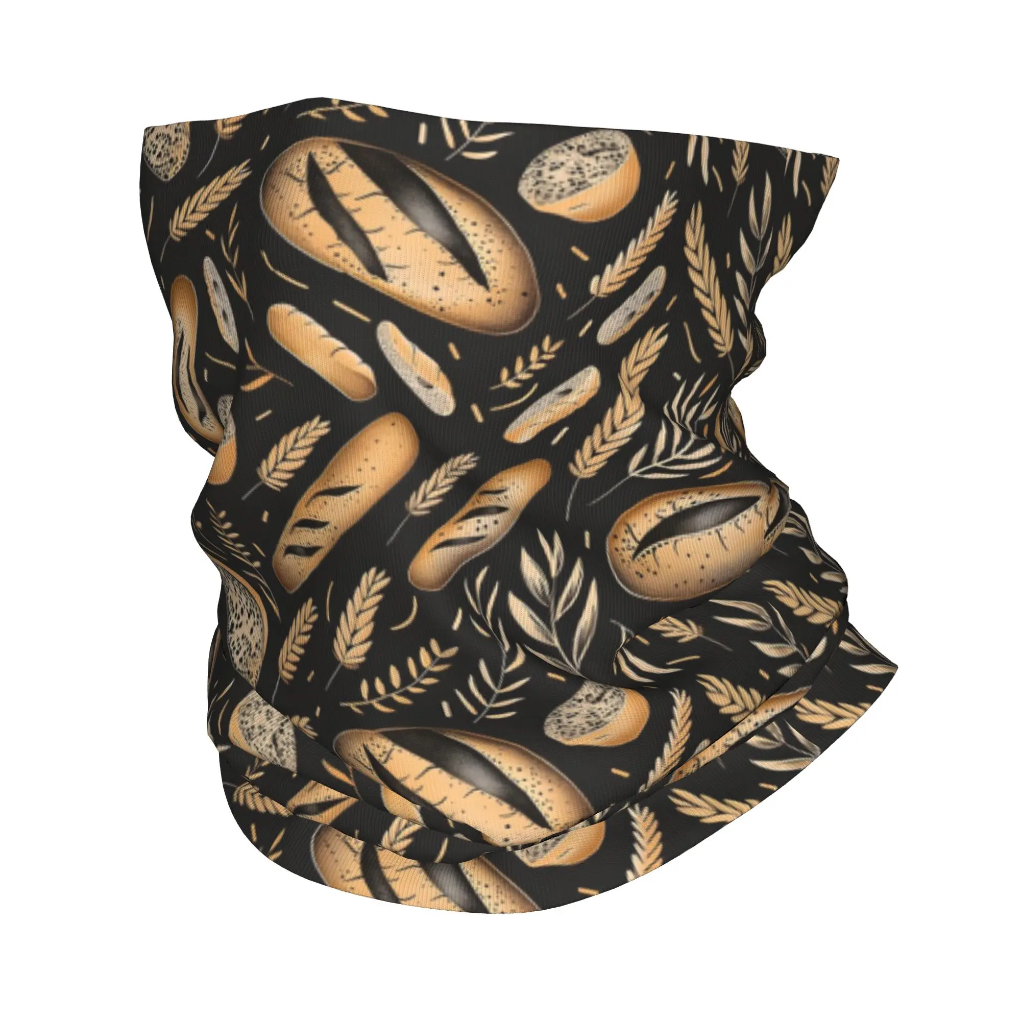 

Sourdough Bread Seamless Pattern Bandana Neck Gaiter Printed Mask Scarf Multifunction Balaclava Cycling Unisex Adult