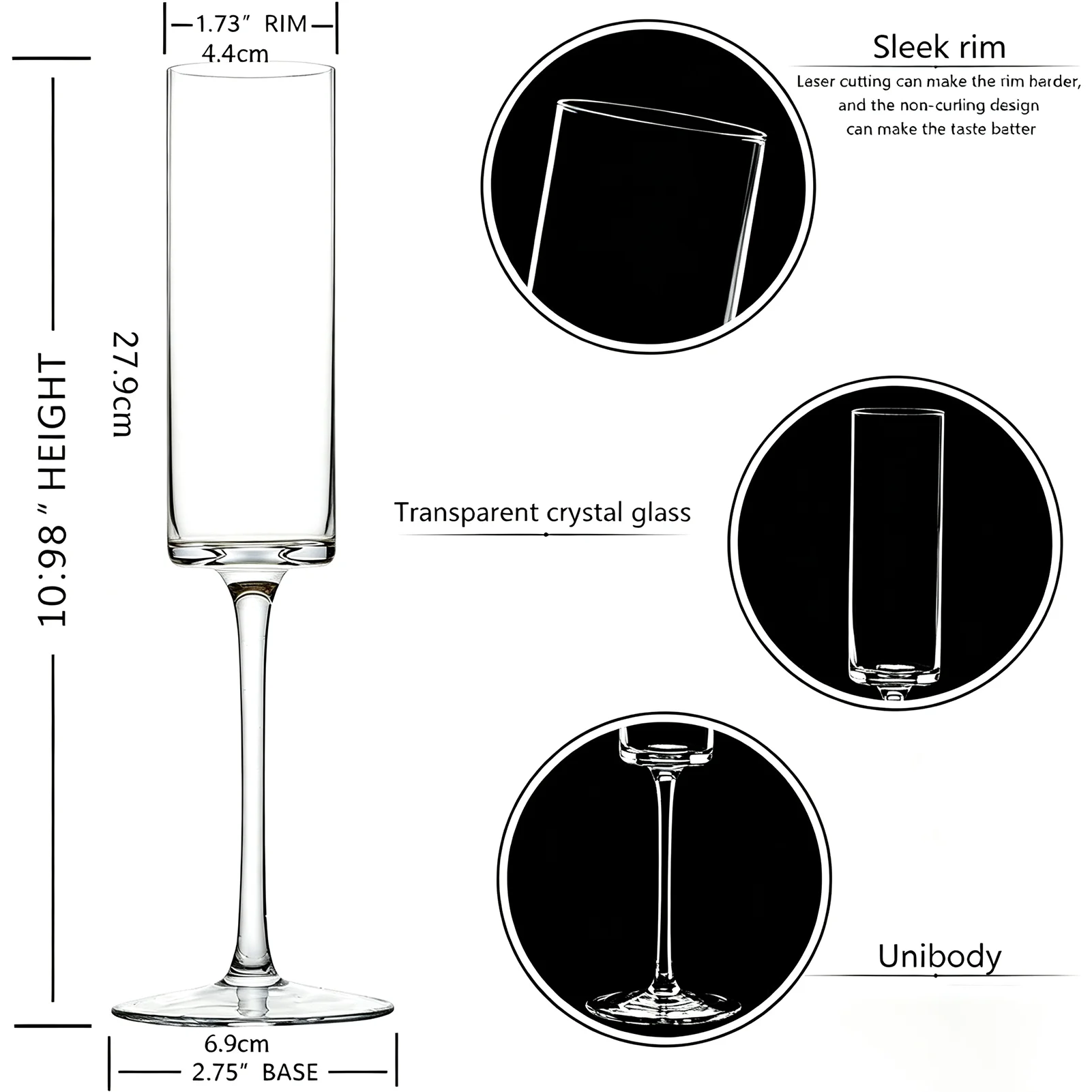 Zestaw 12 kieliszków do szampa – Crystal Wine Glass recenzja i cena