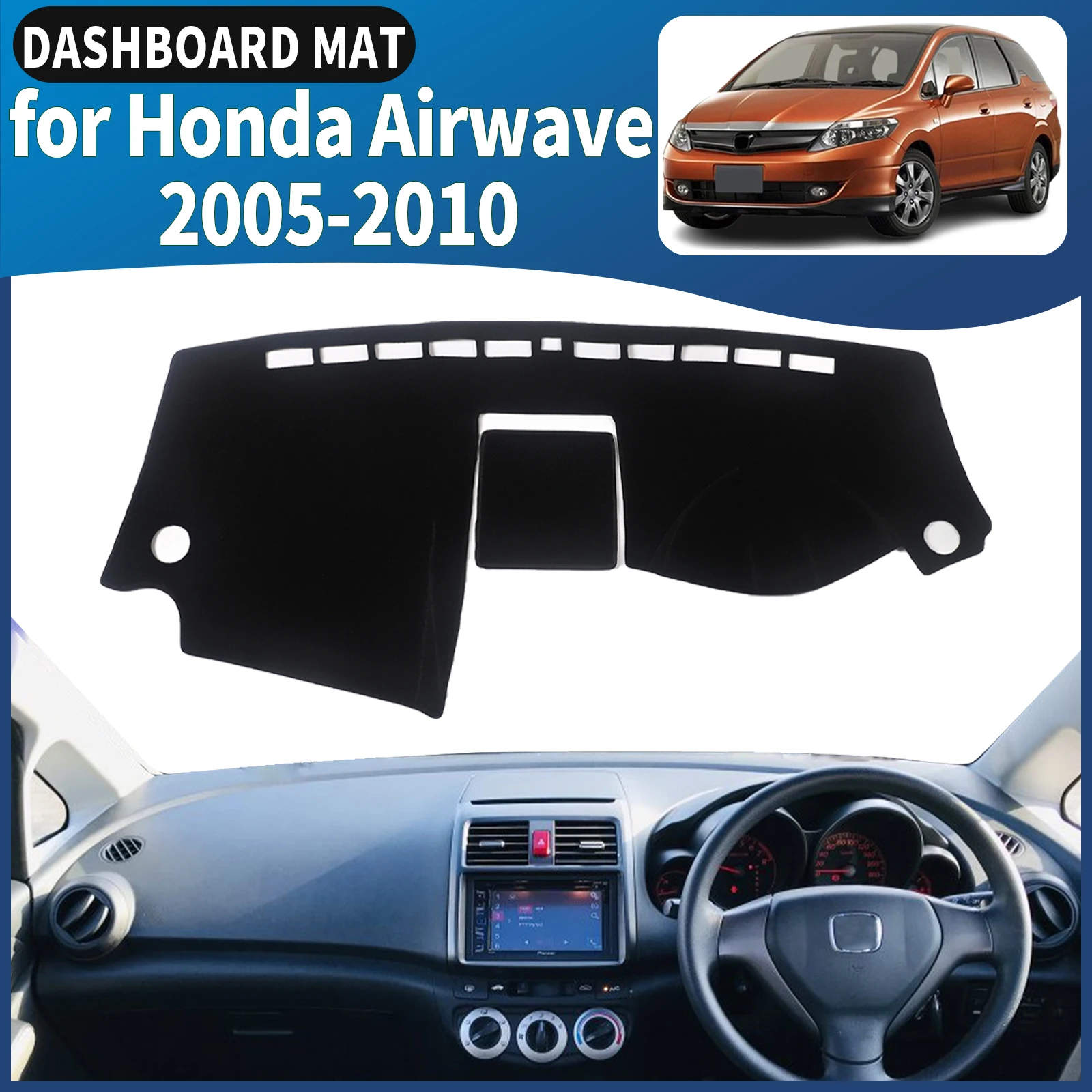 

fit for Honda Airwave 2005 2006 2007 2008 2009 2010 Dashmat Dashboard Cover Pad DashMat Sunshade Accessories Protective Carpet