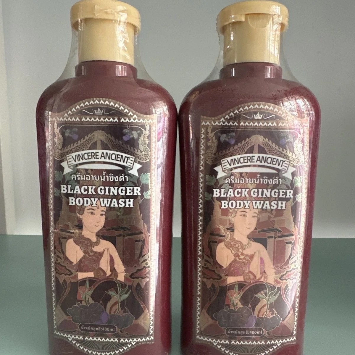 

Thailand Import VINCERE Black Ginger Shower Gel 400ml Refreshing Oil Control Gentle Clean Nourishing Smooth Body Bath Gel