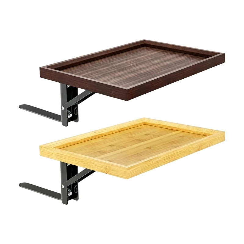 Rental Room Bed Shelf Tray with Fold-Up Form and Raised Lip Use J0MC
