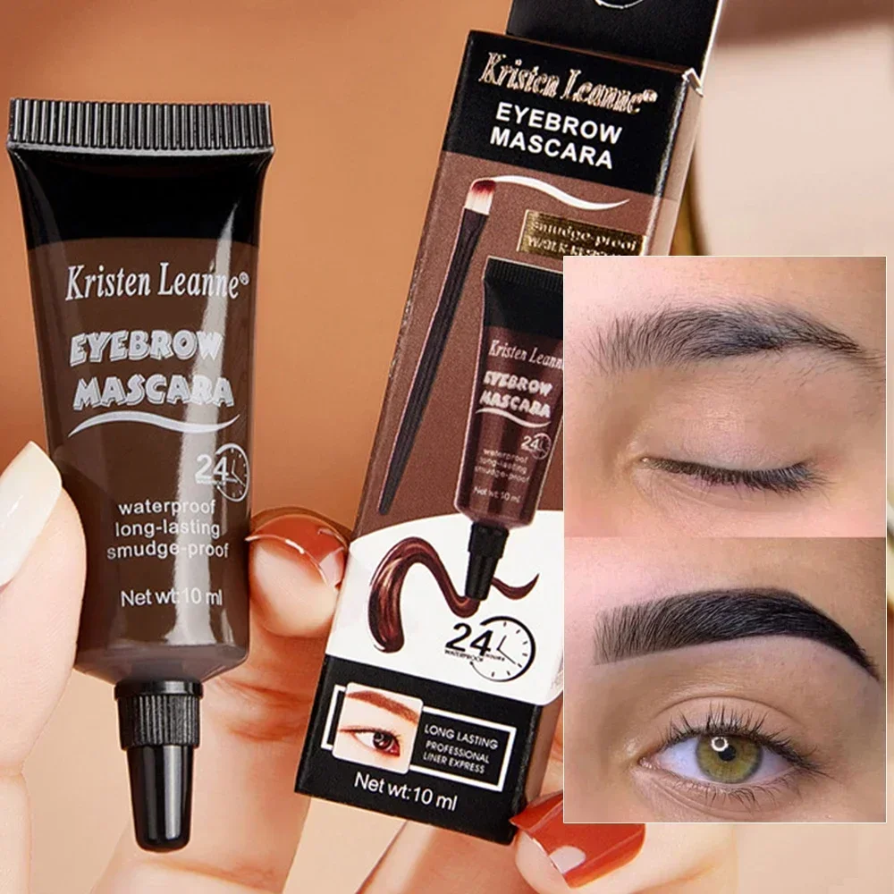 Waterproof Eyebrow Gel Lasting Quick Drying 4 Colors Black Brown Eye Brow Tint Cream Smooth Makeup Liquid Eyebrow Dye Cosmetics