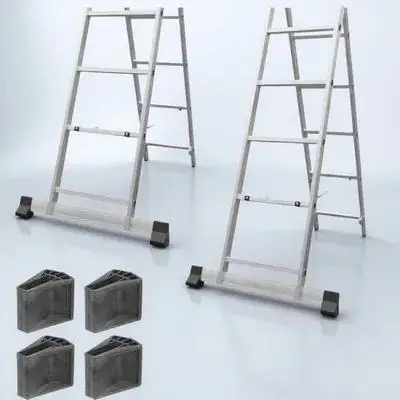

4pcs Non-slip Ladder Feet Covers Foldable Stabilizer Pads 6 1x1 7cm Thick Durable Protector Guard Anti-skid Sound Insulation