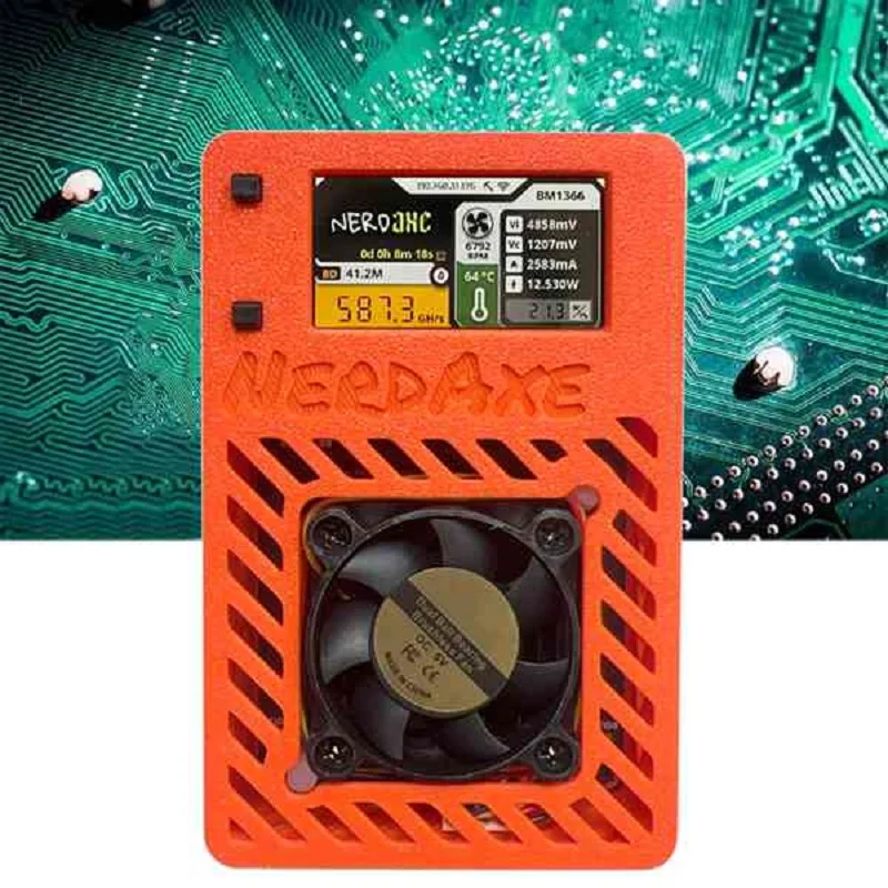 Nerdaxe Mijnwerker Nerdminer 500gh/S S19xp Bm1366 Asic Bitaxe Bitcoin Mini Mijnwerker Met 1.9 Inch Display Eu Plug