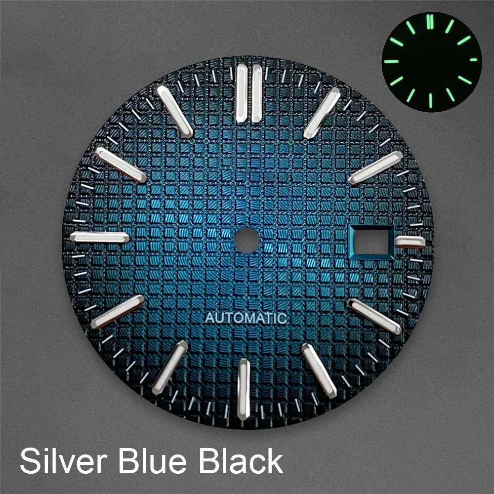 31.8mm NH35 Dial Face For Royal Oak NH35/NH36 Mechanical Automatic Movement Green luminous Watch Parts Modification Accessories