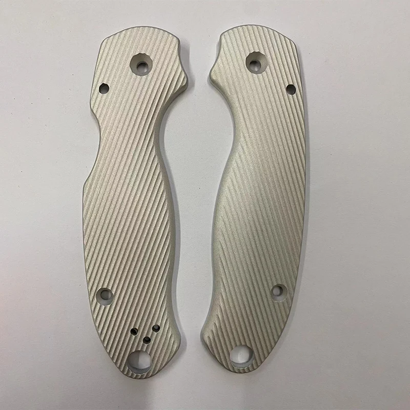 2 Types Knife Aluminium Handle Patches Scales For Genuine Spyderco Paramilitary3 Para3 C223 Knives Grip DIY Make Accessories