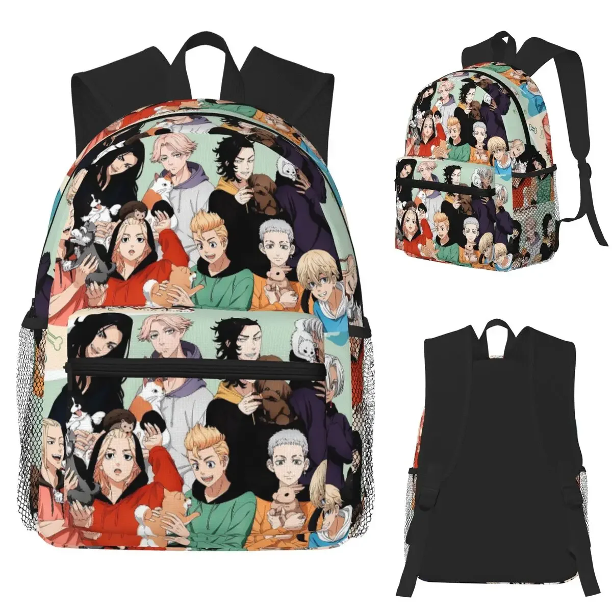Tokyo Revengers Student Backpack School Bag Hiking Travel Daypack for Men Women Fashion Bookbag Shoulder Bags