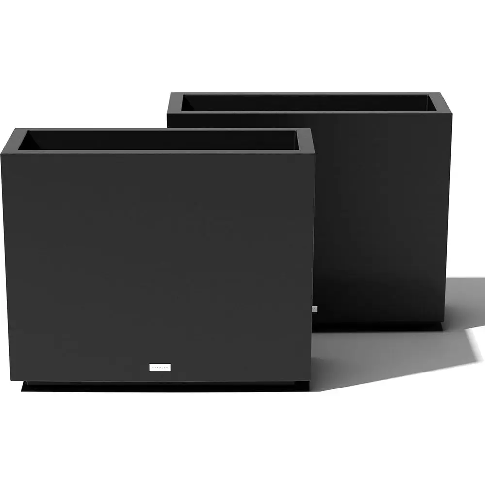 

Stylish Tall Rectangular Planter - Suitable for Indoor or Outdoor Use | Weather-Resistant with Removable Inner Bucket