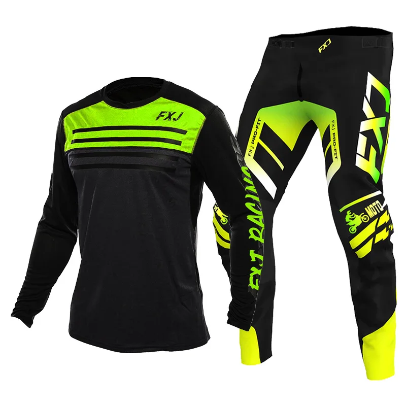 Motocross Jersey Pant Kits Mens Women Enduro MX MTB Racer Gear Set Off-road cross racing suit blue yellow black red green white