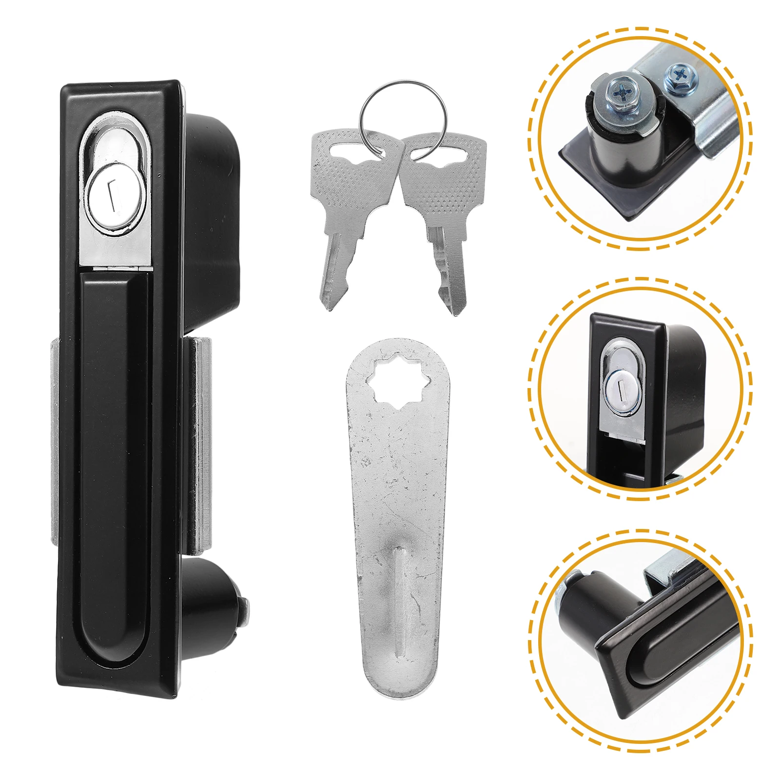 

1 pc Metal Electric Cabinet Zinc Alloy Sturdy Baby Kitchen Cabinet Latch Durable Plane Counter Lock Multipurpose Showcaselatch