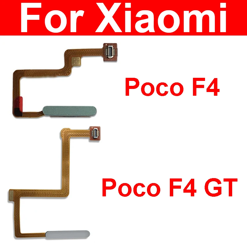 Fingerprint Touch Snesor Flex Cable For Xiaomi POCO F4 F4 GT Unlock Home Key Finger Print Power Button Sensor Flex Ribbon