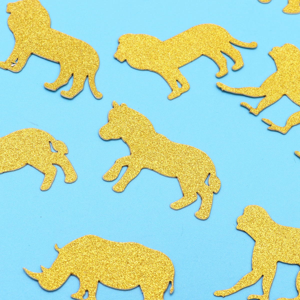 

200Pcs Animal Paper Confetti Glitter Monstera Leaf Birthday Table Decorations Party Ornaments Festival Supplies