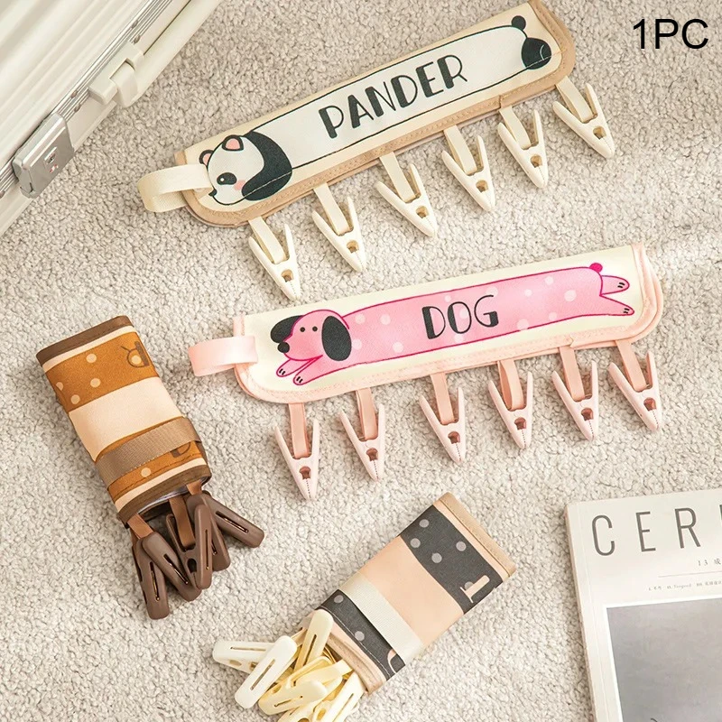 Portable Hangers Go Out To Dry Clothes Travel Hotel Underwear Socks Clips Folding Drying Racks