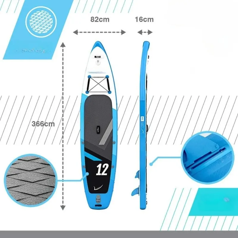 Premium Stand Up Paddle Board Kit | Inflatable Paddle Board for Adults | SUP Kit with Backpack, Fiberglass Paddle and Pump