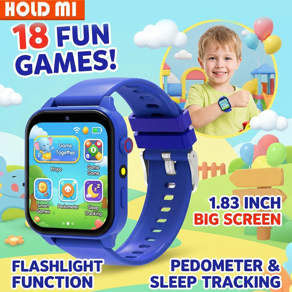 

New Smart Watch Kids 18 Fun Games Sleep Monitoring Alarm Clock Learning Clock Game Watch Digital Smartwatch Boys Girls Gifts