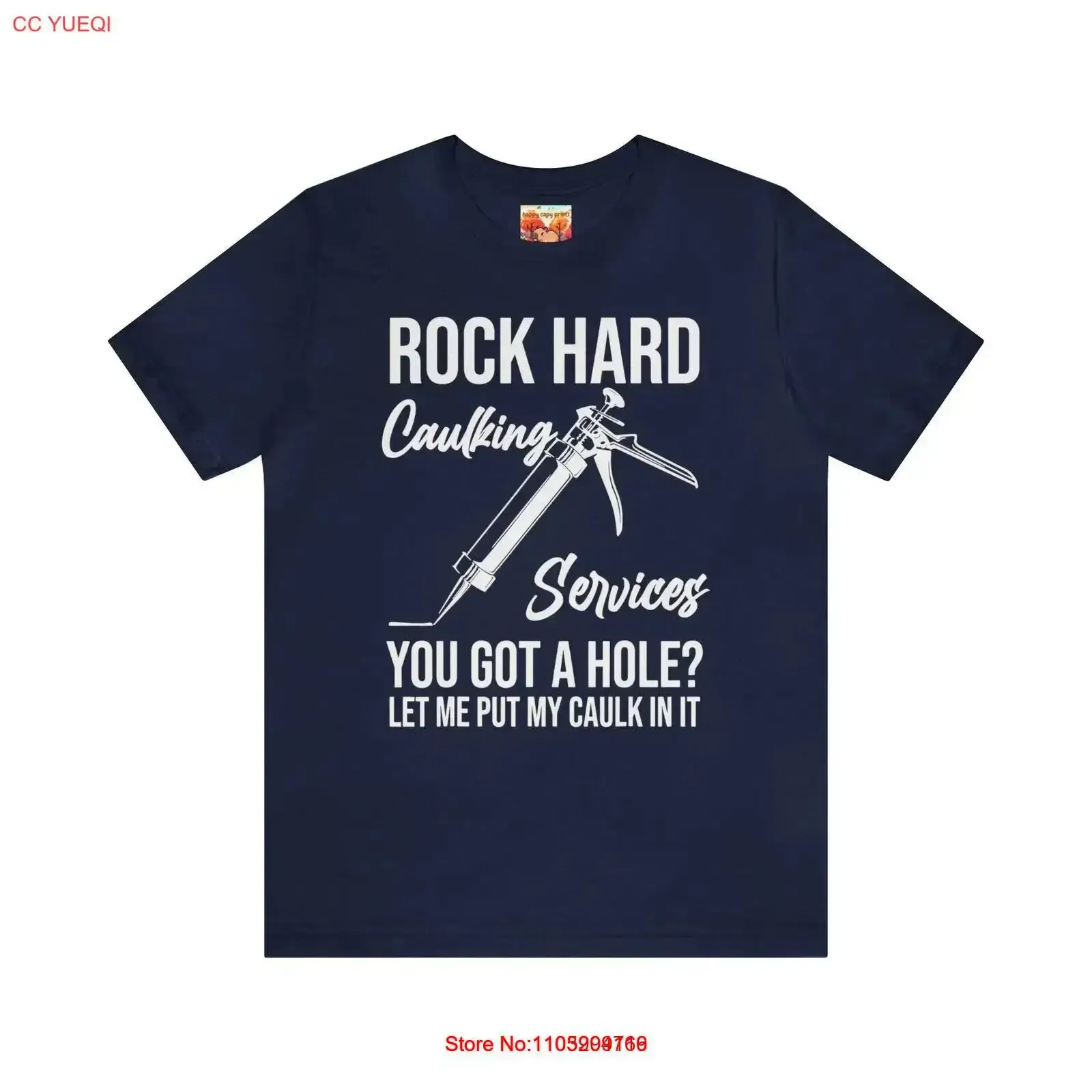 

Футболка Rock Hard Caulking Services, винтажная стираная мягкая дизайнерская одежда, слегка универсальный топ для повседневной носки, повседневная одежда