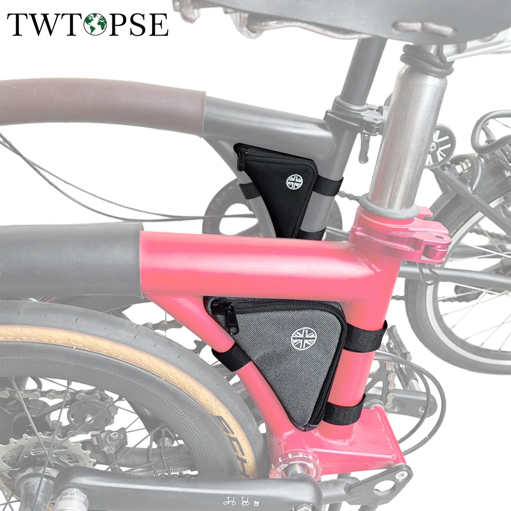 TWTOPSE Triangle Bike Tool Bag For Brompton Folding Bicycle Tool Storage Bag Fit Tire Repair Hidden Bags Nylon 1050D Accessory