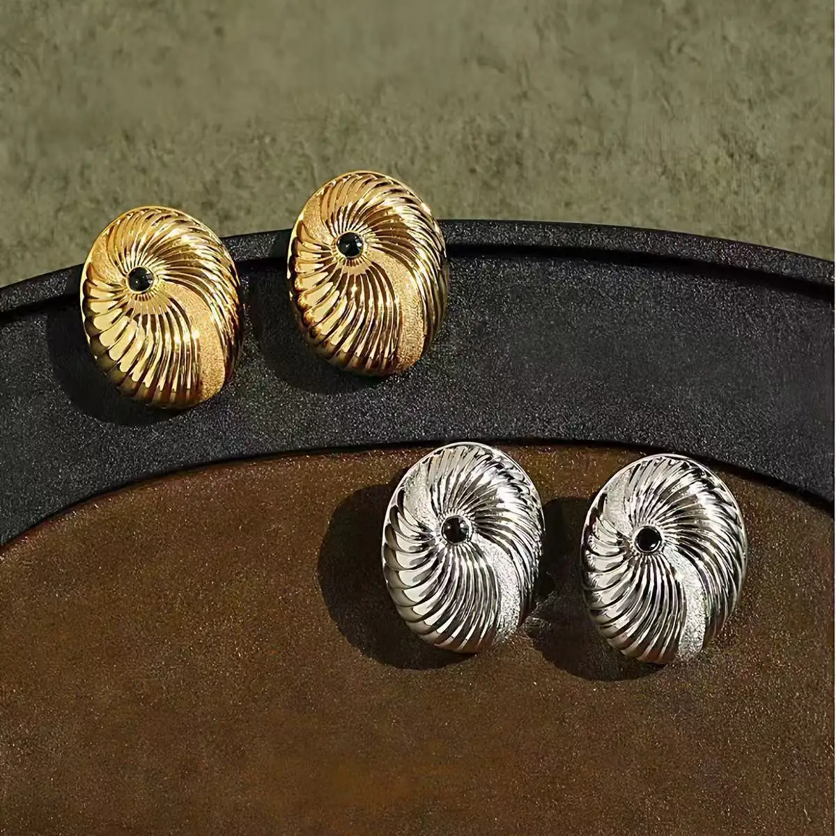 

Jenny&dave Perfume Bottle Beaded Long Necklace Swirl Ear Studs Versatile Pendant Women's Earrings Ear Cuffs