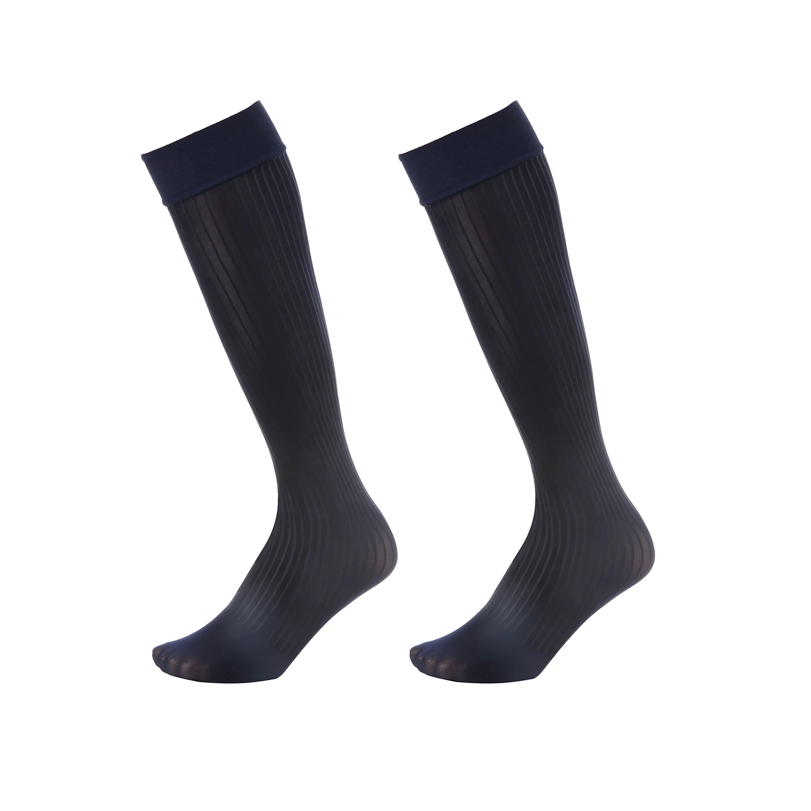 Men Transparent Long Socks Sexy Stockings Business Formal Business Transparent Stockings Elastic See Through High Socks