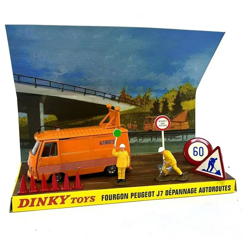 1:43 FOURGON PEUGEOT J7 DEPANNAGE AUTOROUTES Alloy Car Diecasts