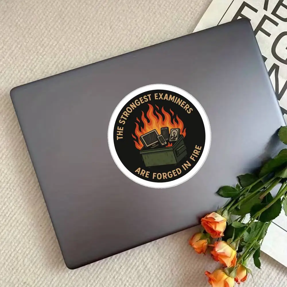 Forged In A Dumpster Fire Waterproof Stickers For Decorating Car Windows Motorcycles And Computers.