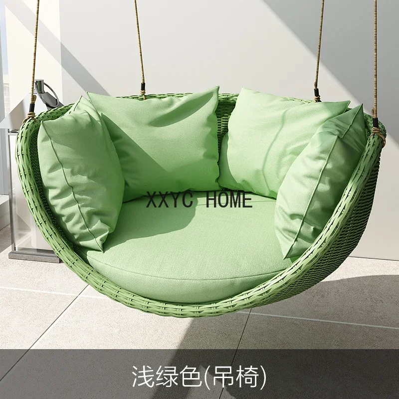 yj Outdoor Swing Basket Glider Indoor Balcony Leisure Rattan Chairs Terrace Rattan Chair Single Indoor Nordic Rocking Chair