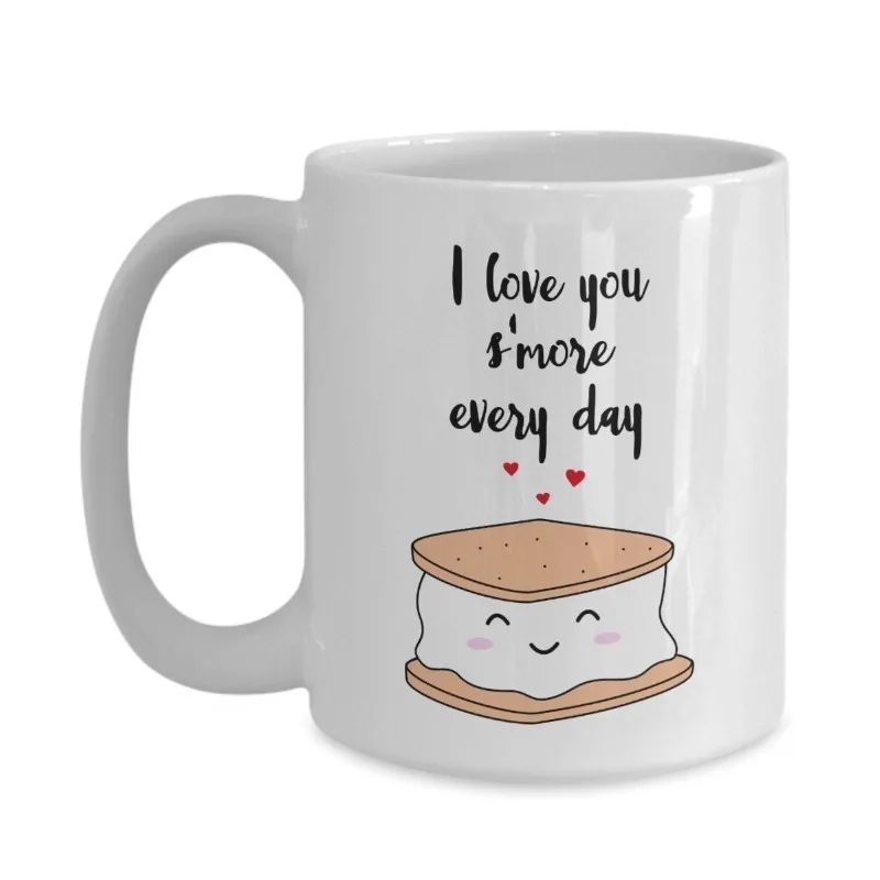 

I Love You Smore Coffee Mug - Funny Tea Hot Cocoa Coffee Cup - Novelty kitchen accessories Valentine's Day mugs,, kitchen must