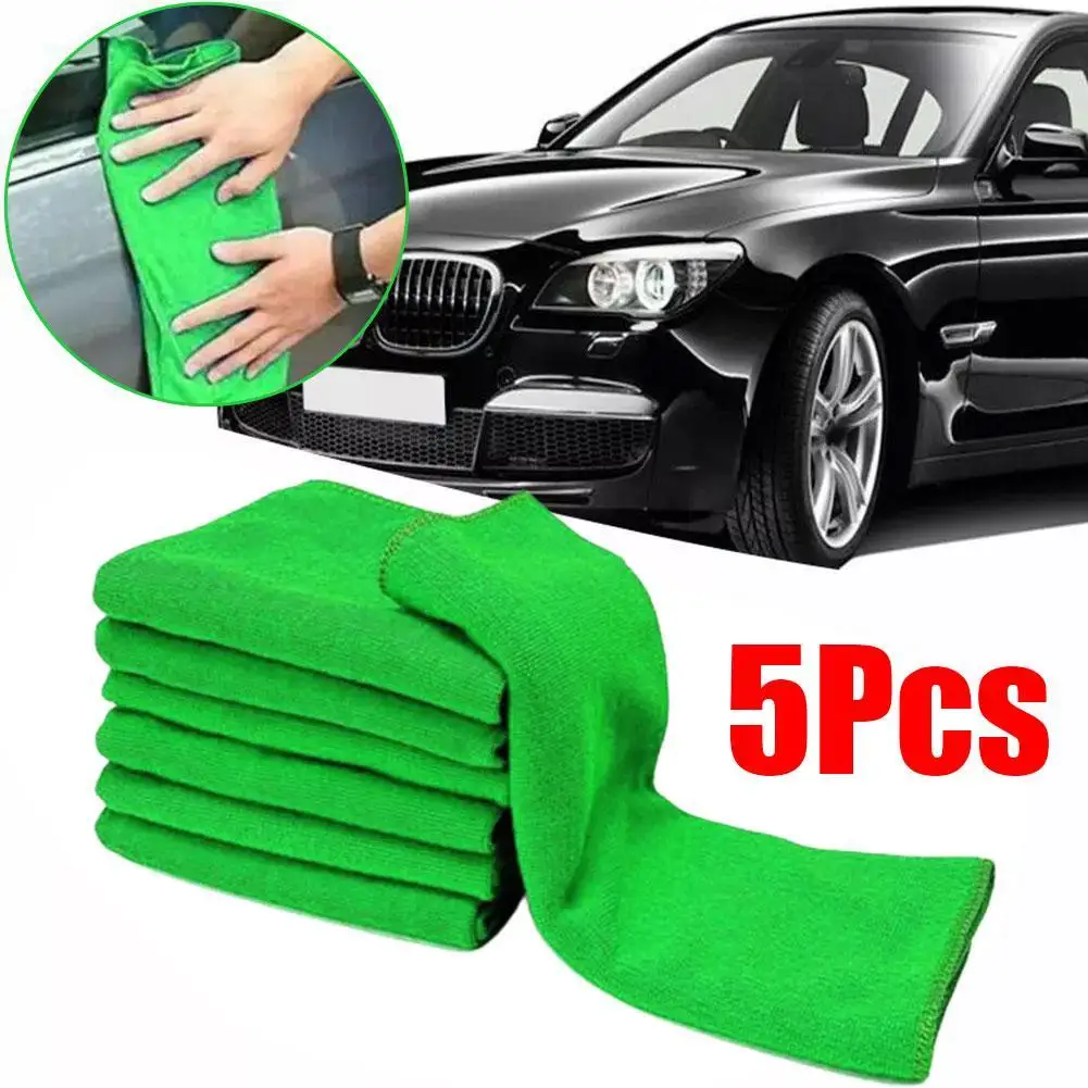 

5 PCS Microfiber Car Cleaning Towel Automobile Motorcycle Washing Glass Household Cleaning Small Towel Micro Fiber Rag Car Acce