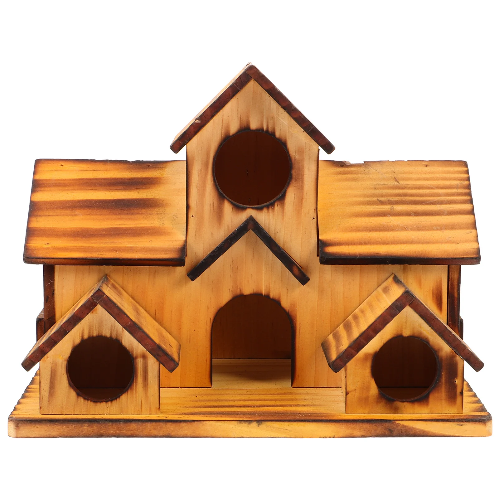 

Wooden Bird House Multi-Room Outdoor Nesting Box Wood Bird Feeder Garden Small Birds House Safe Non-Toxic Nesting Box