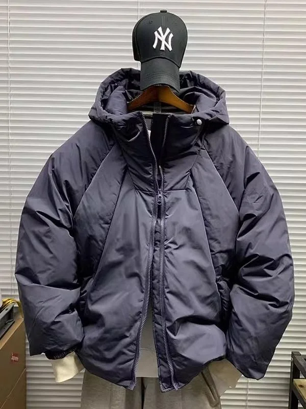 

Мужская зимняя куртка Pure Color из хлопка с пуховым наполнителем, новый дизайн, модный крой, с капюшоном, бренд Haome