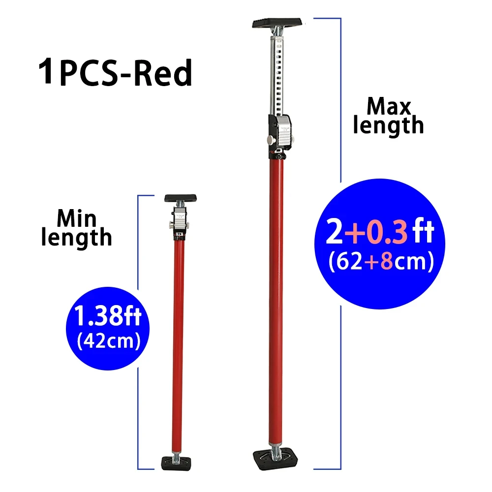 1Pcs Support Pole Steel Telescopic Adjustable Support System Support Rod Construction Rods For Cabinet Jacks Cargo Drywall Lifts