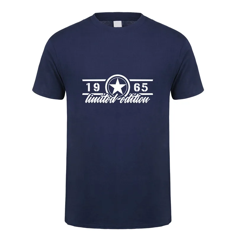 Omnitee Summer New 1965 Birthday Gift T Shirt Men Cotton Short Sleeve Limited Edition 1965 T-shirt Tops Tee Man Clothing OZ-264