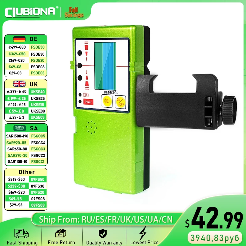 Green Laser level / Line laser/ construction level / Infrared Level / cross line laser level receiver OR detector