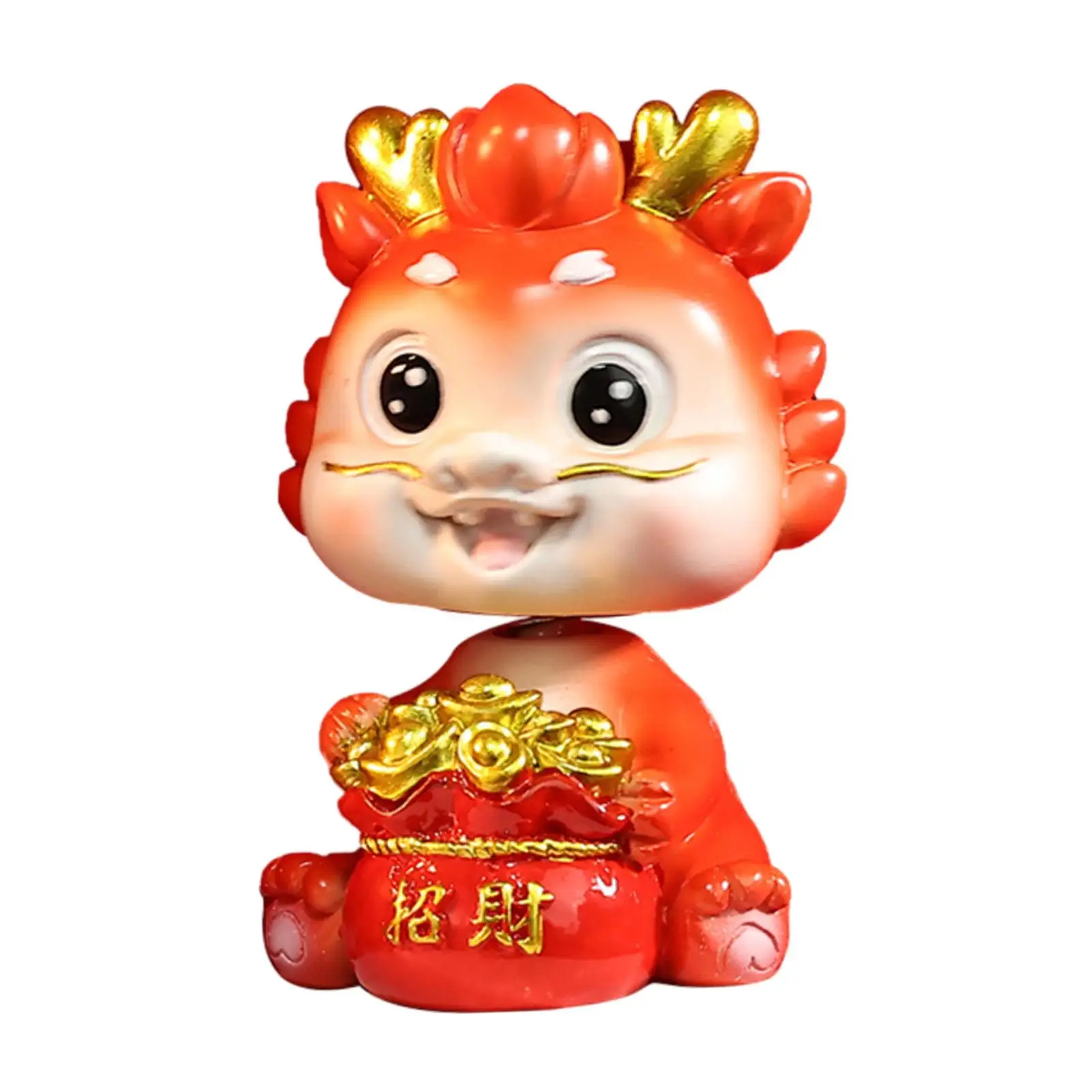 Dragon Figurine Chinese Fortune Statue Car Dashboard Decoration Collectible Wealth Ornament for Restaurant Cabinet Apartment