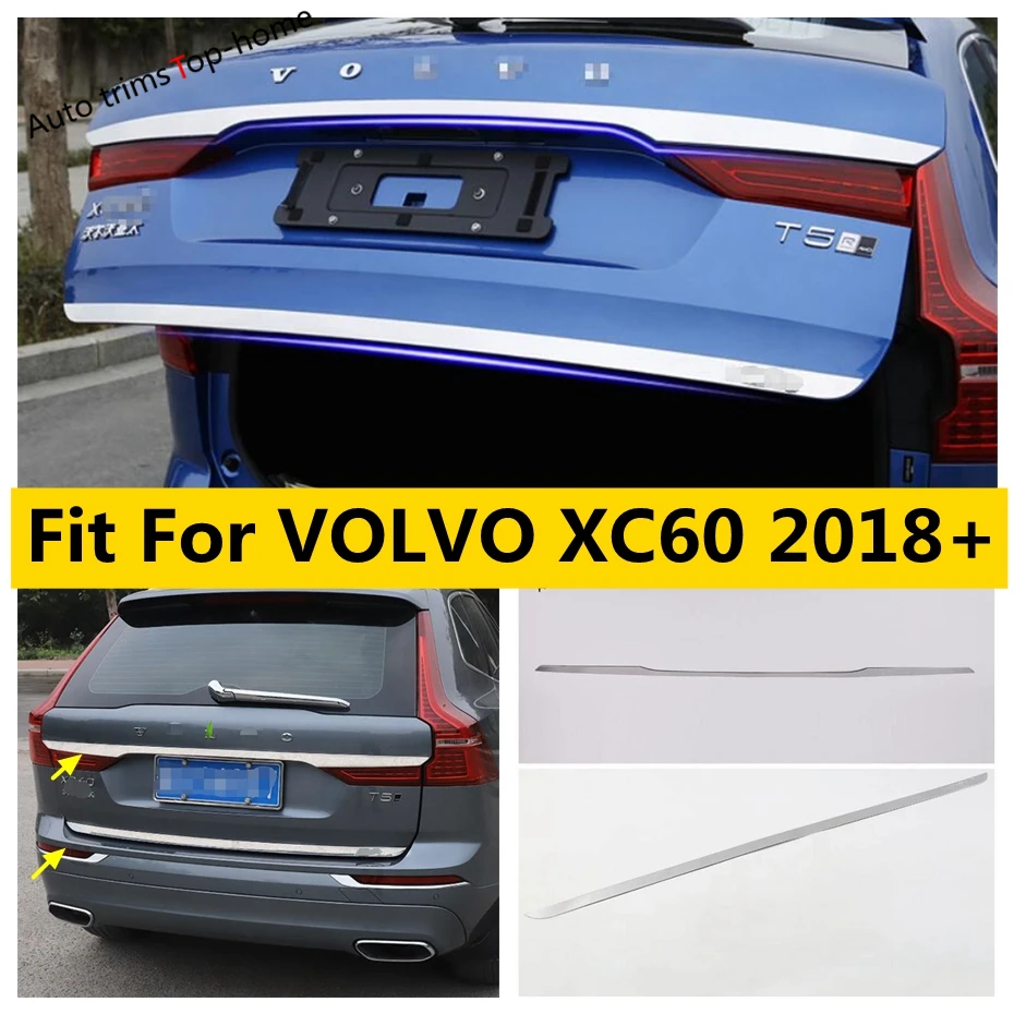 

Rear Trunk Tailgate Door Lid Strips Decoration Cover Trim For VOLVO XC60 2018 - 2022 Stainless Steel Car Accessories