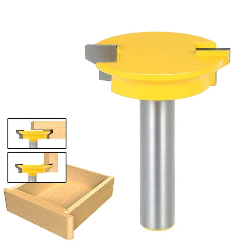

1/2" Drawer Lock Milling Cutter Drawer Tenon Router Bit Woodworking Carpenter Tool Set for Furniture Making