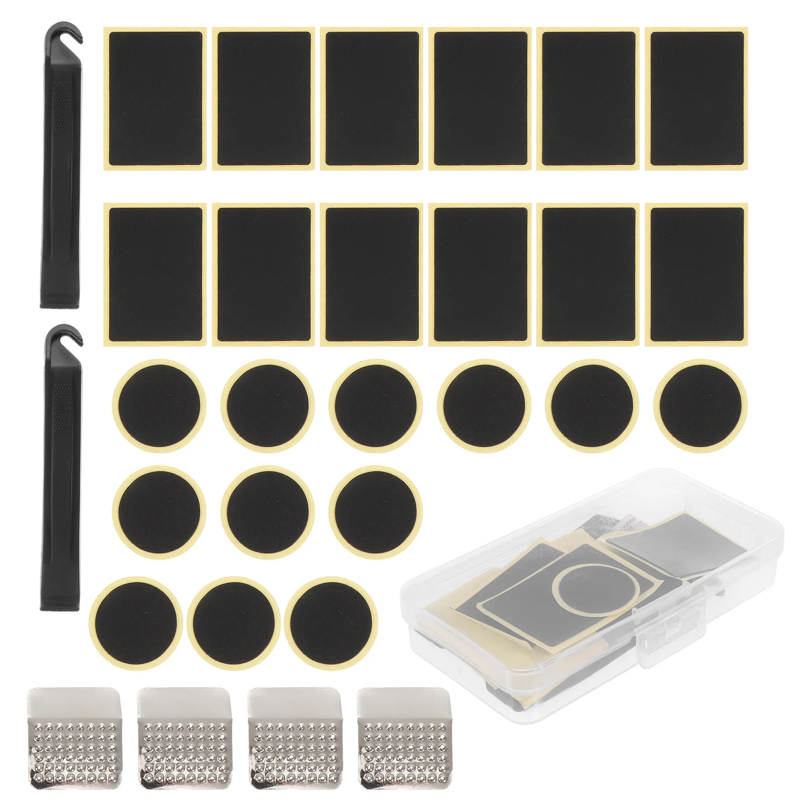 

1 Set No Glue Tire Patch Kit Bike Repair Tools Emergency Fix For Motorcycle Atv Wheelchair Bicycle Tire Repair Equipment