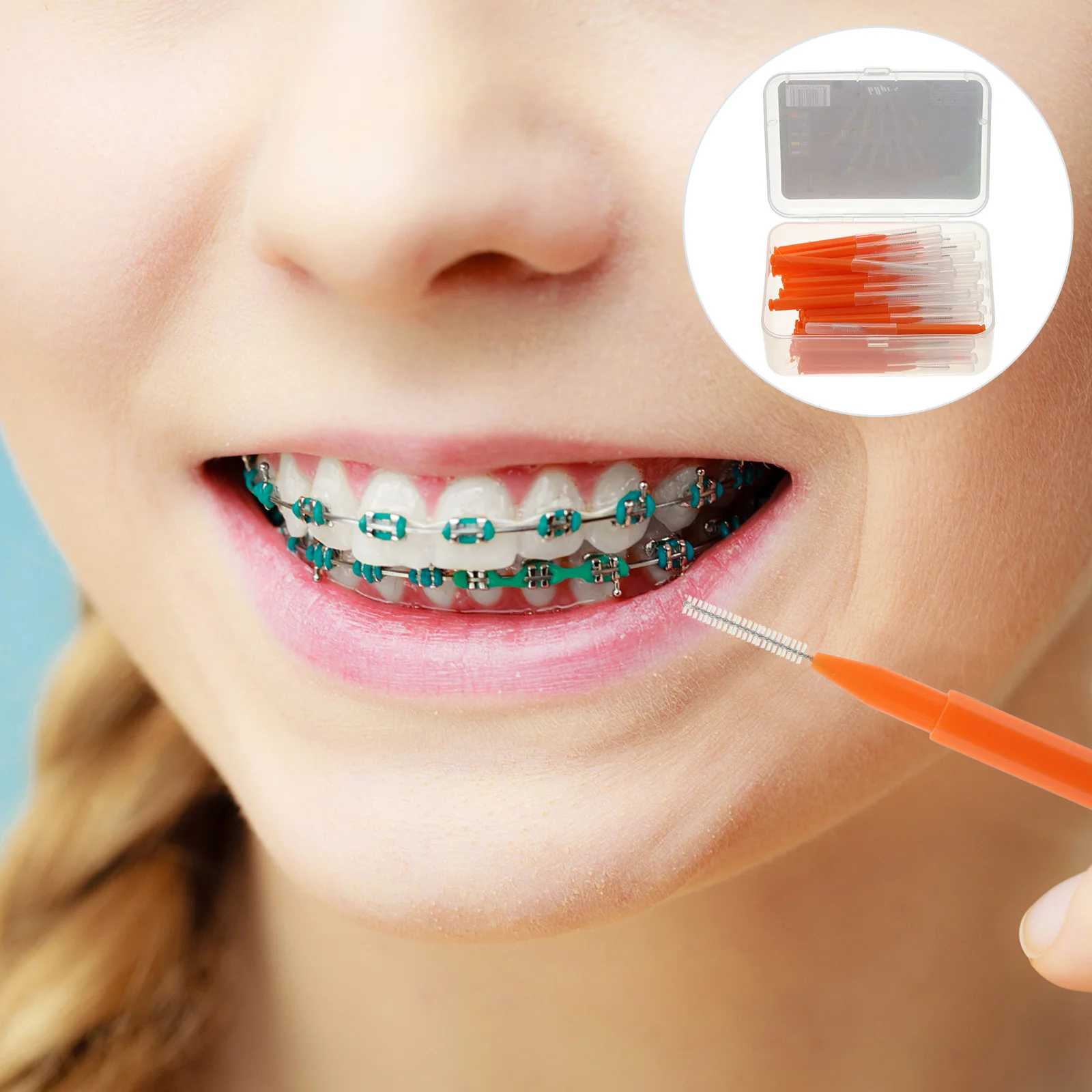 

60 pcs I-Shaped Inter-Dental Brushes Teeth Cleaning Tools For Oral Care Supplies Portable Practical Use Cleaner Flossers Healthy