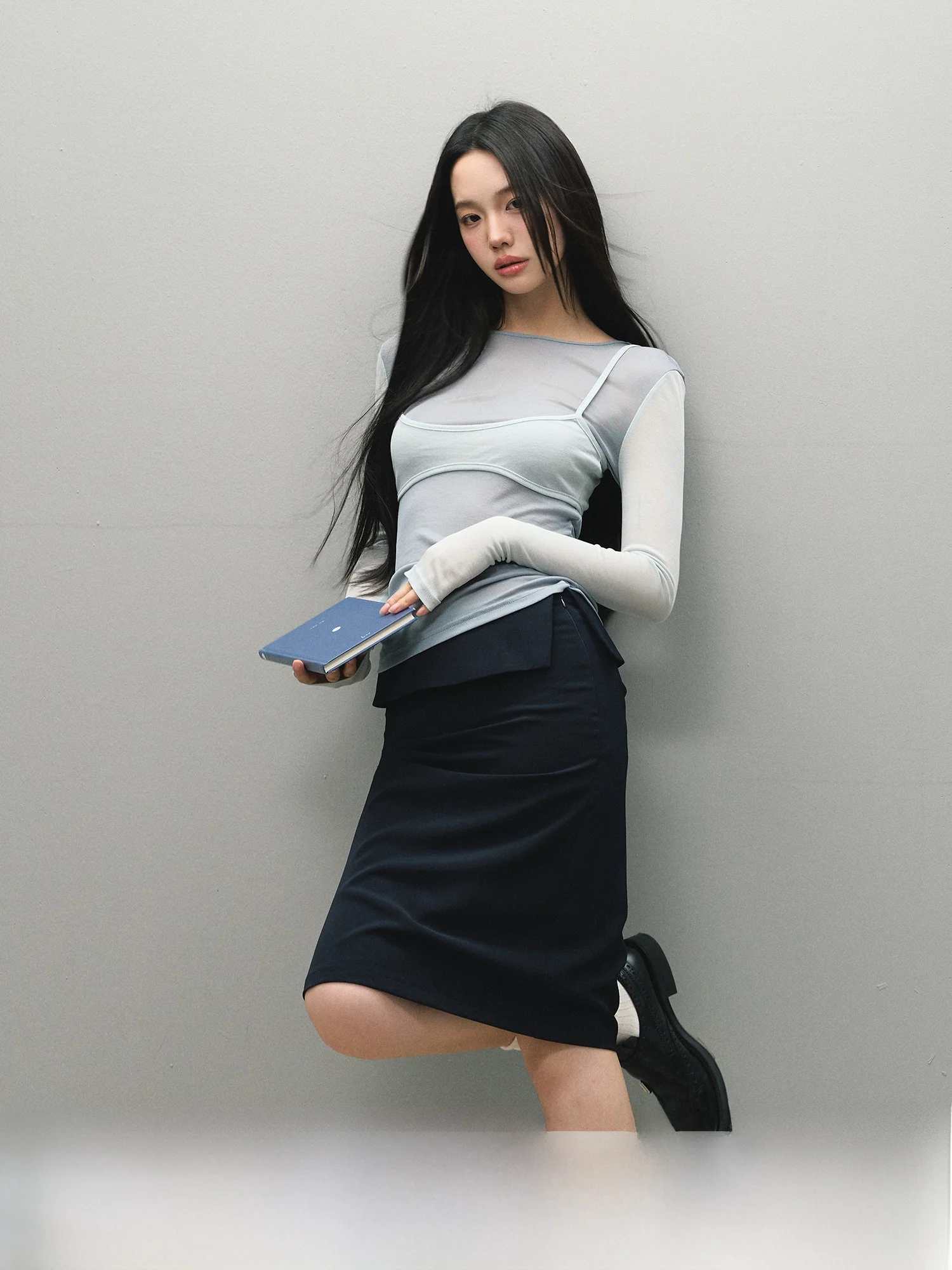 Gonna aderente di media lunghezza Ele di La Lune Du Ciel Profional Design Collezione autunnale Tessuto in poliestere Faion da donna