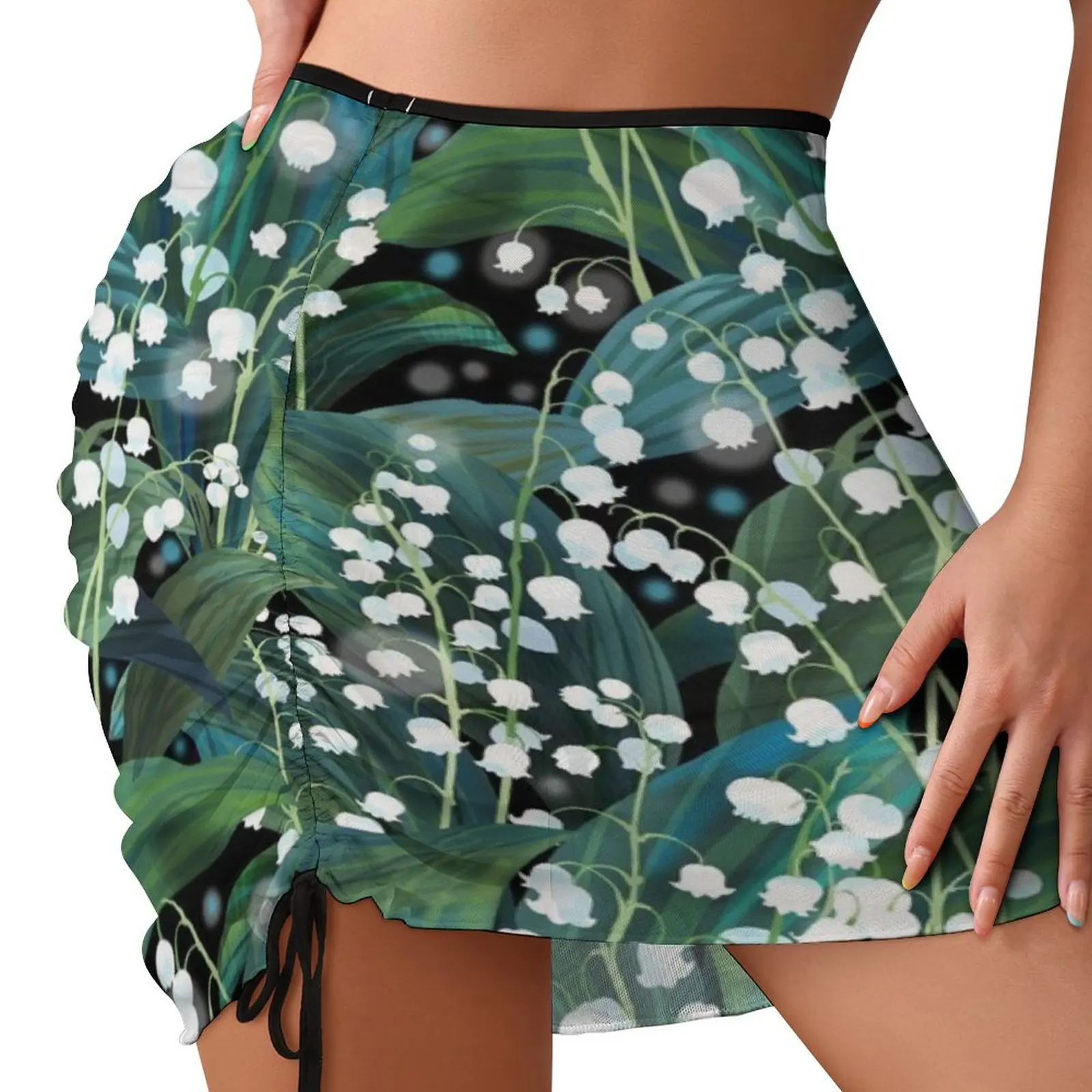 

Lily of the valley seamless pattern Beach Skirt fairy grunge girls skirt