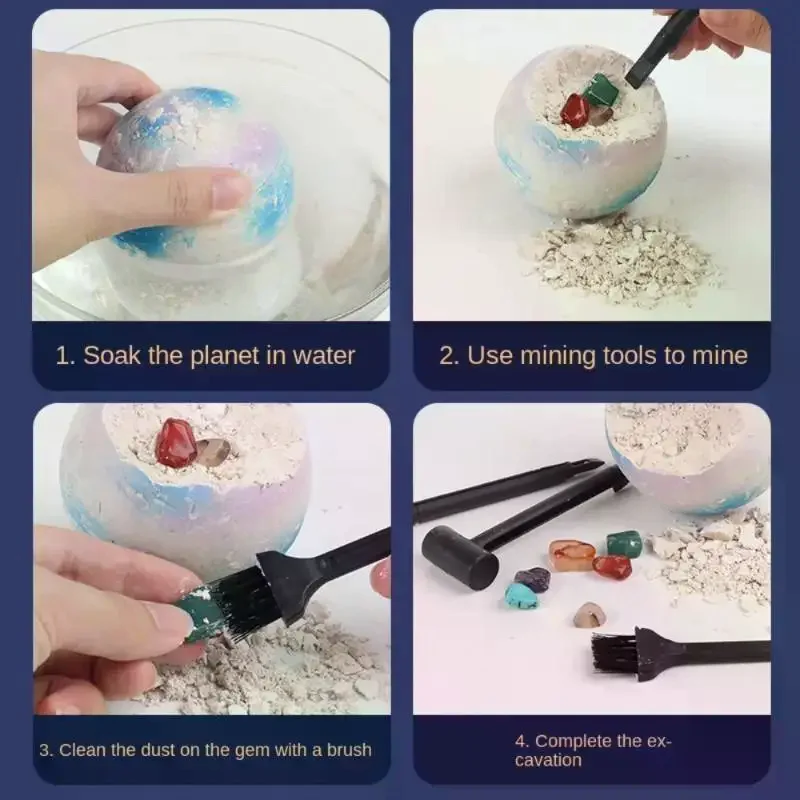 Children Archaeological Digging Toy Treasure Planet Gem Ore Exploration Mining Science Educational Toys