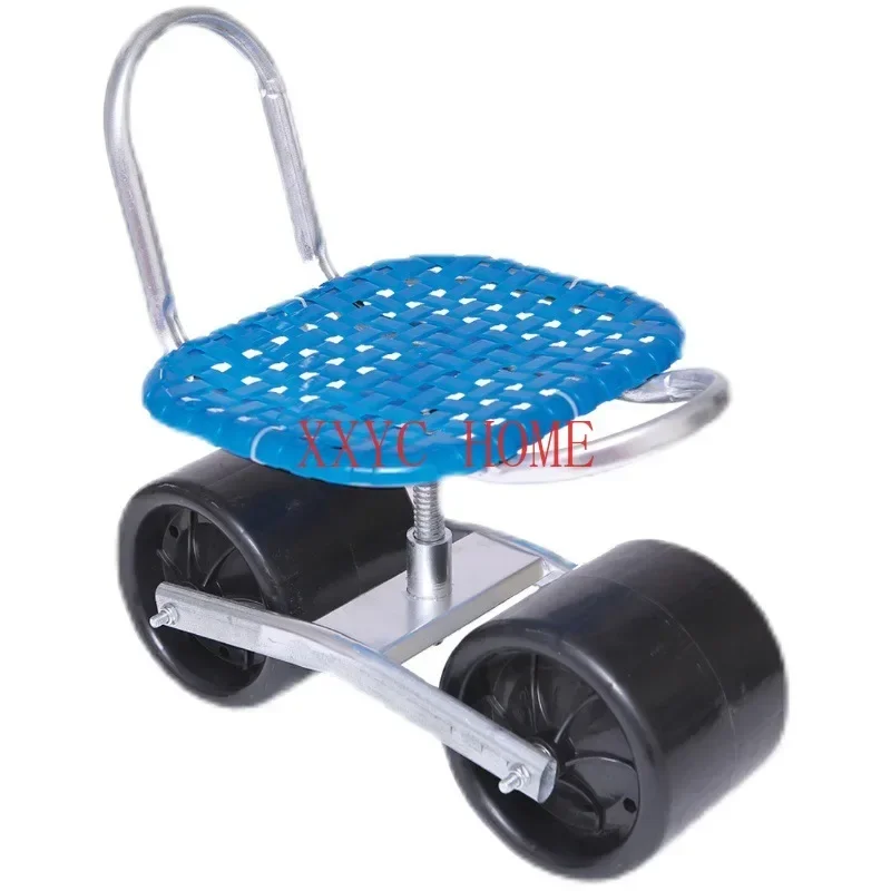 

Garden Cart Tool Planting Picking Stool Garden Cart Rolling Work Seat Garden Cart Stool Moving Work Chair Two Wheels