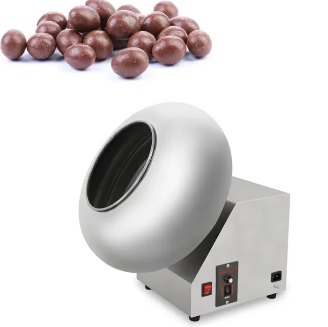 Chocolate Coating Machine, 360 Degree Snack Coloring, Peanut Candy Making, Sugar Coating, Food Processing Equipment